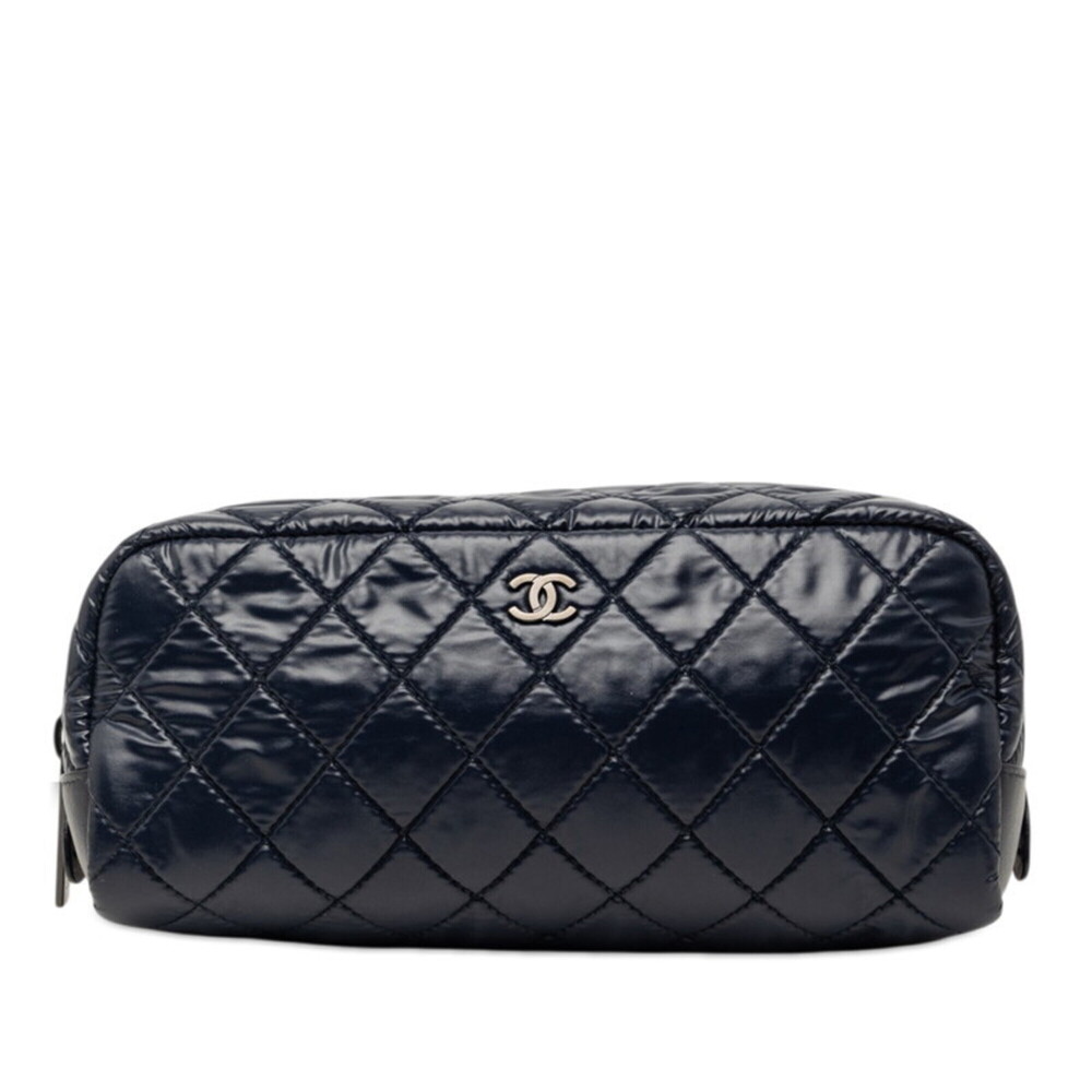 CHANEL Blue Leather Pouch - Picture 1 of 7